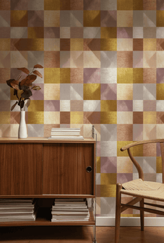 Gold Squares Wallpaper