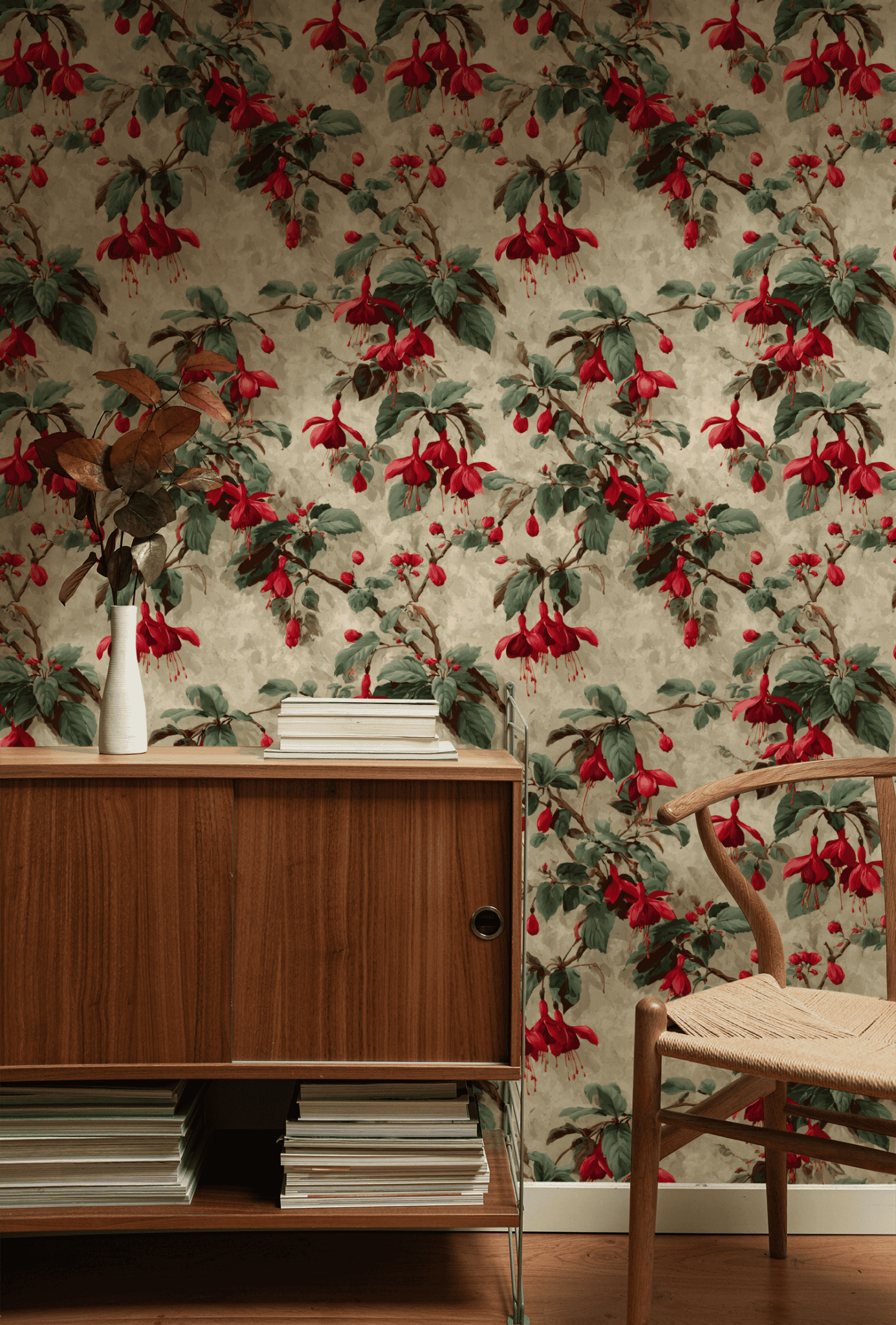 Scarlet Fuchsia Wallpaper