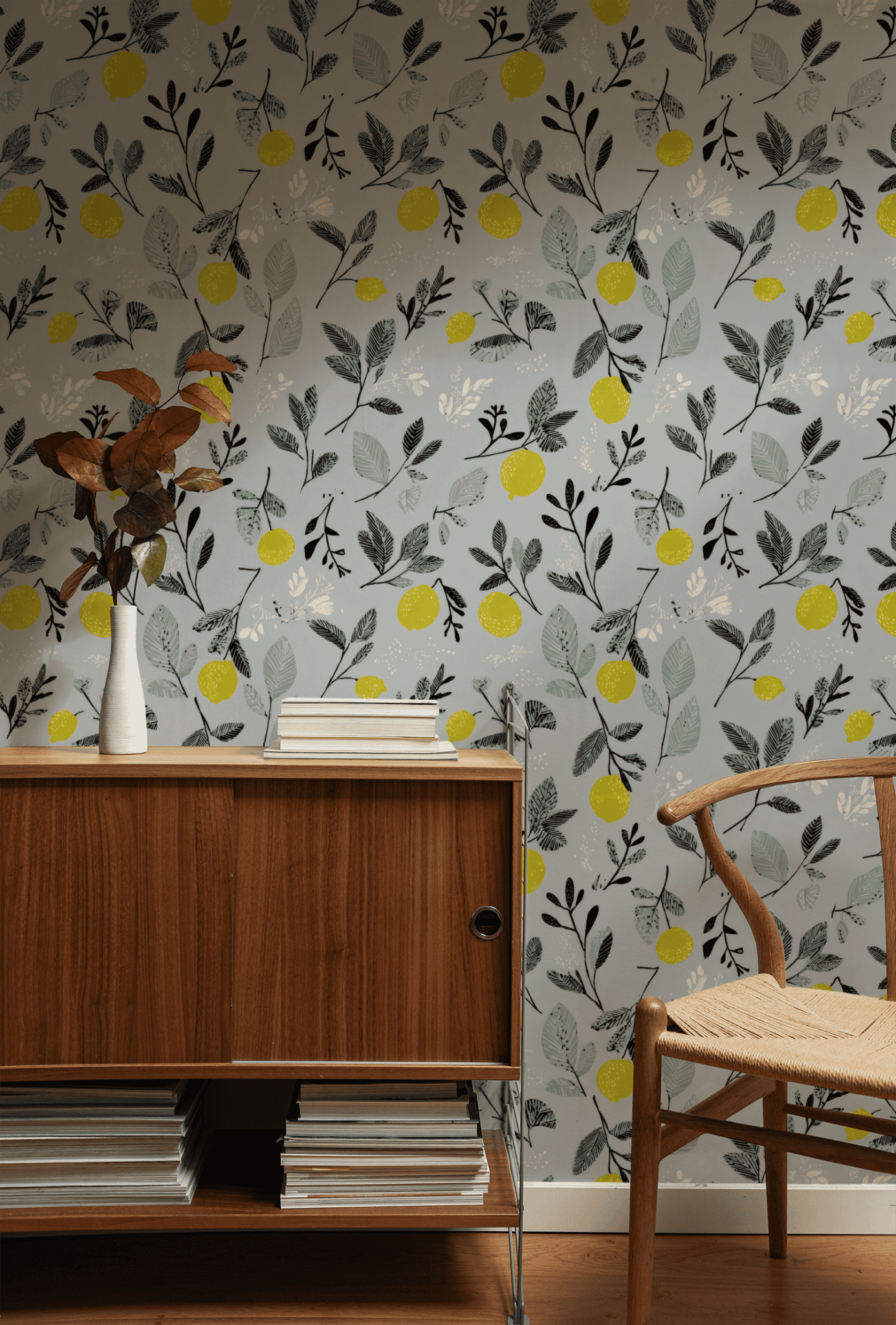 Citric Foliage Wallpaper