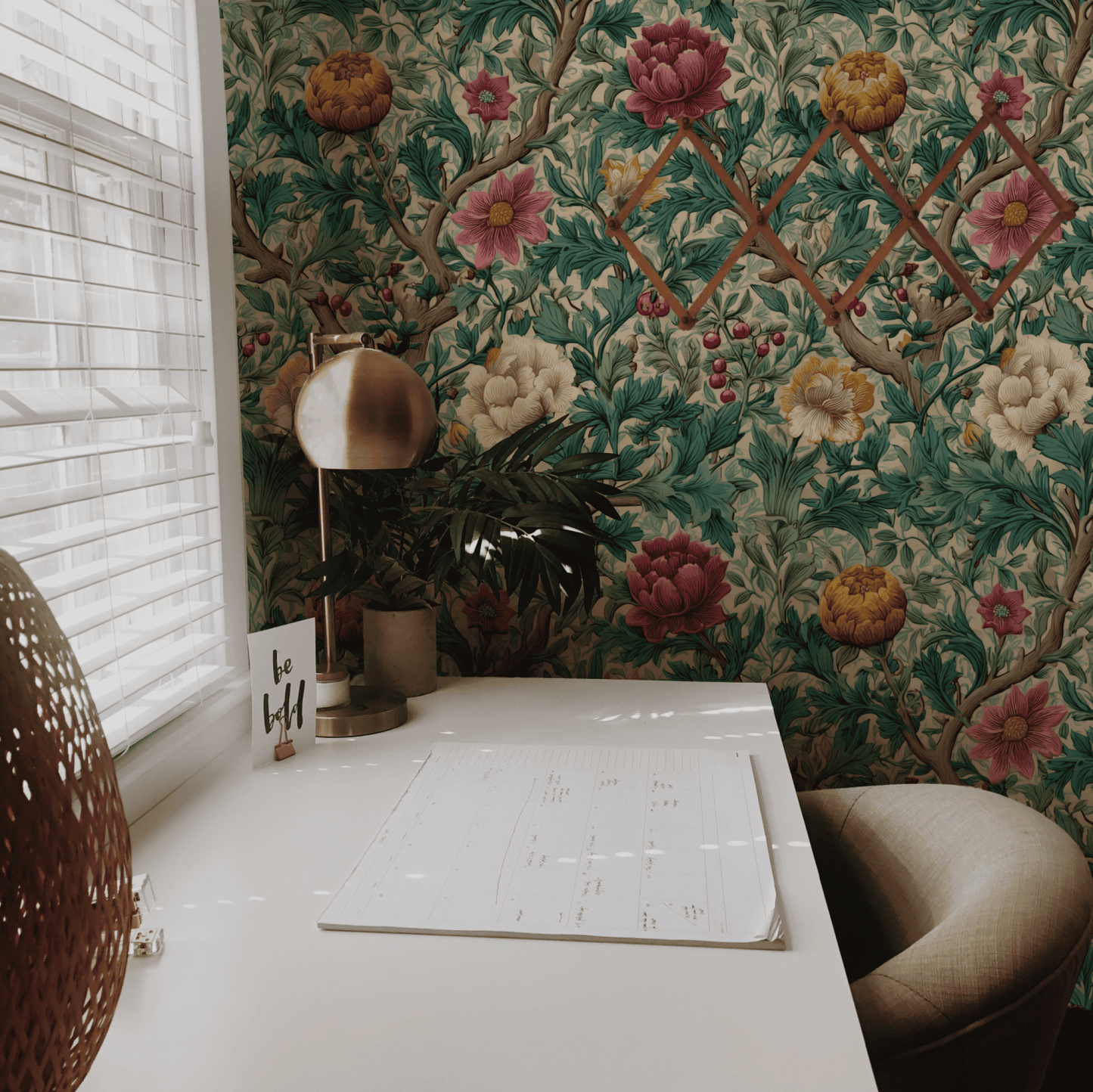 Teal Peony Wallpaper