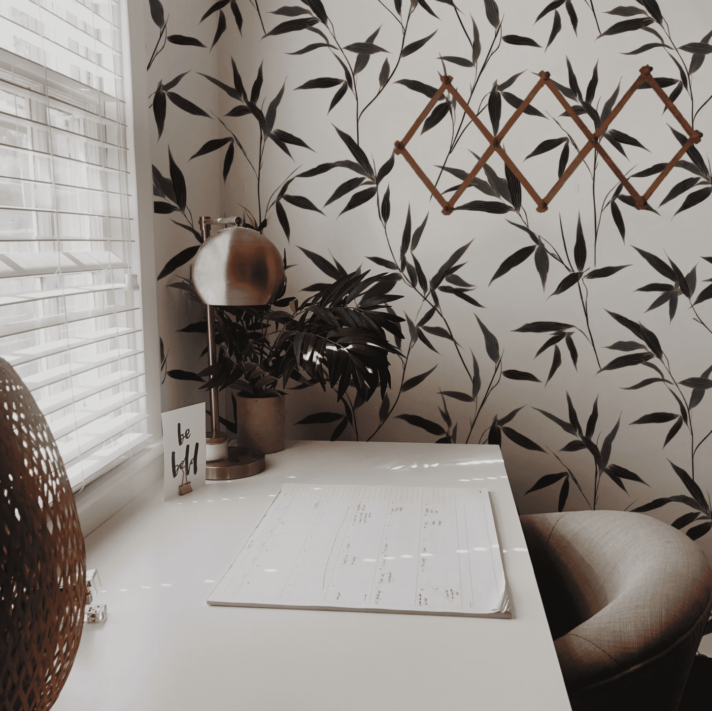 Ebony Foliage Wallpaper