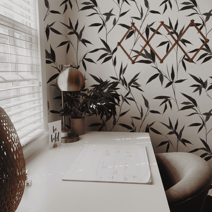 Ebony Foliage Wallpaper