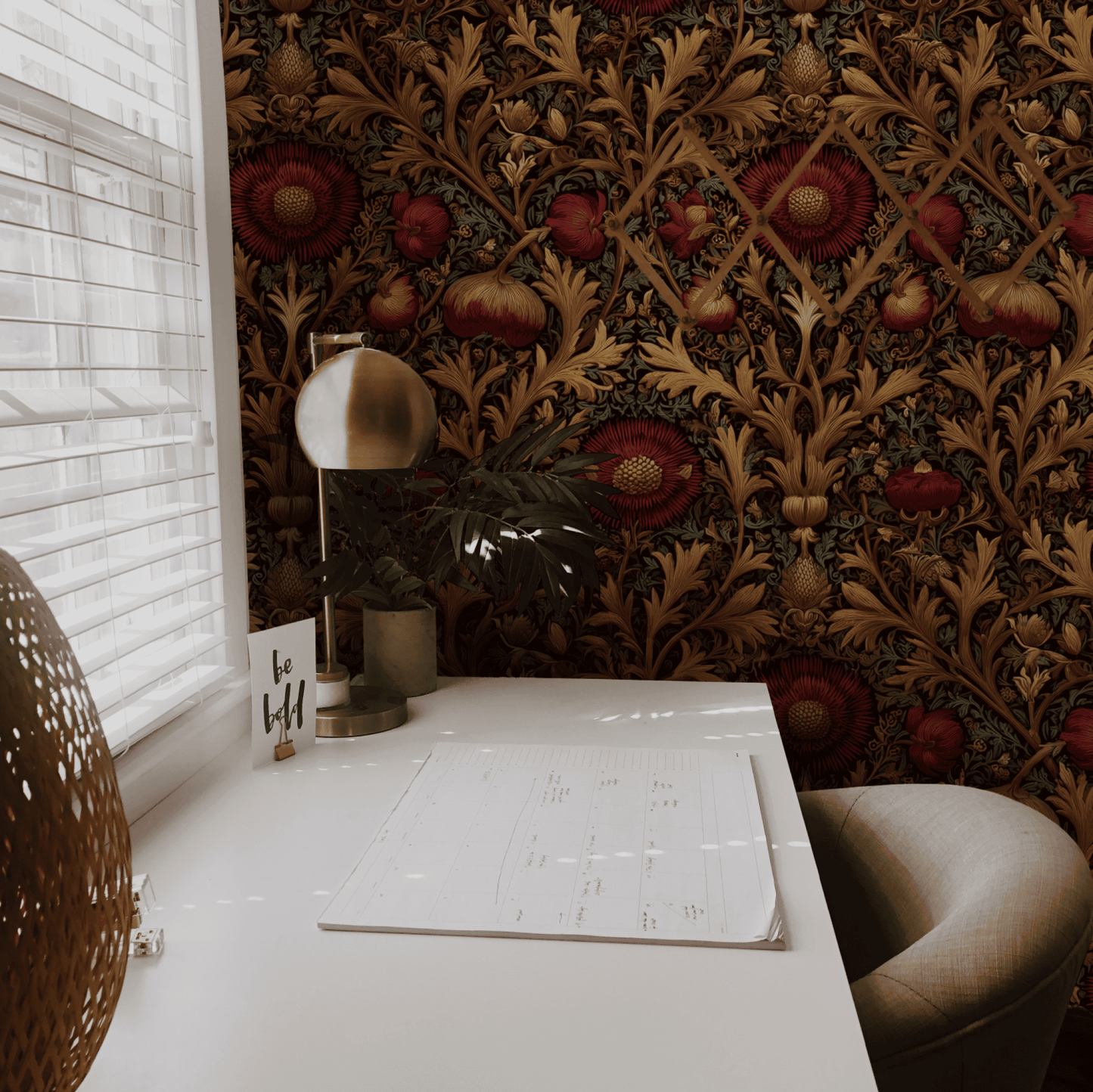 Bronze Poppy Wallpaper