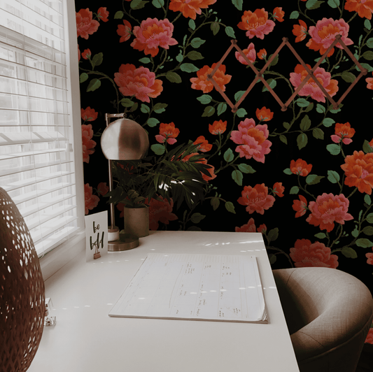 Crimson Peony Wallpaper