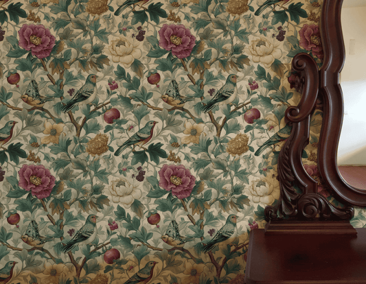 Pastel Aviary Wallpaper