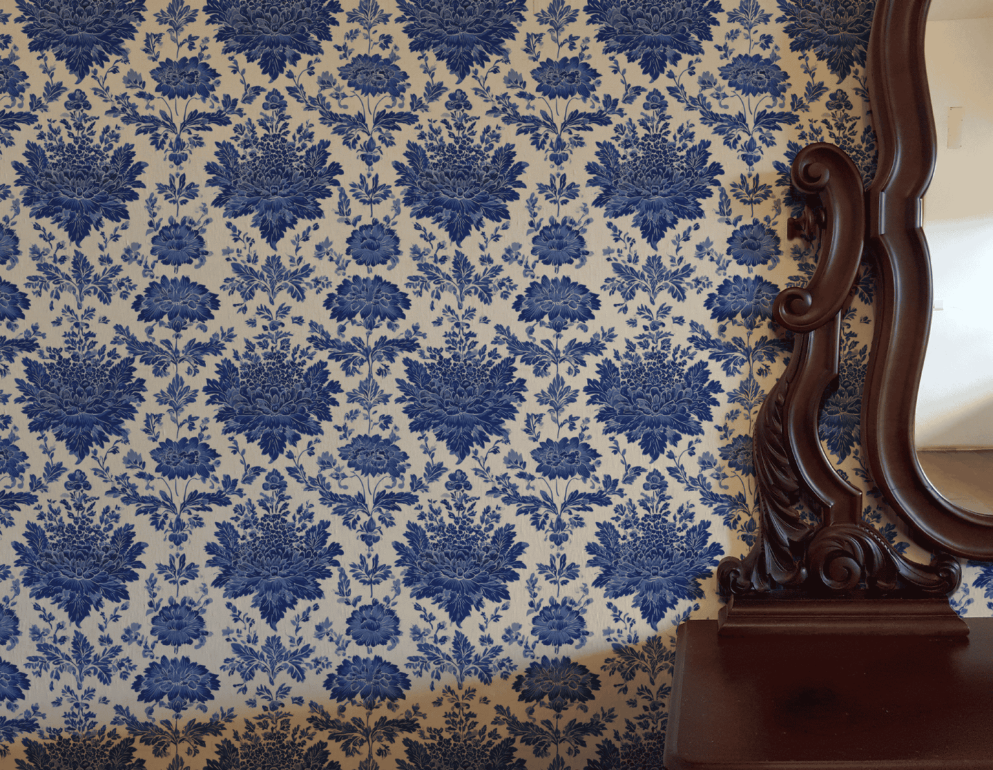 Majolica Peony Wallpaper