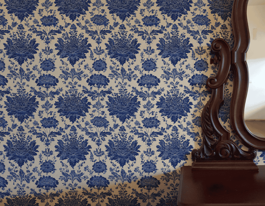 Majolica Peony Wallpaper