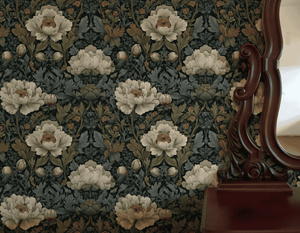 Ink Peony Wallpaper