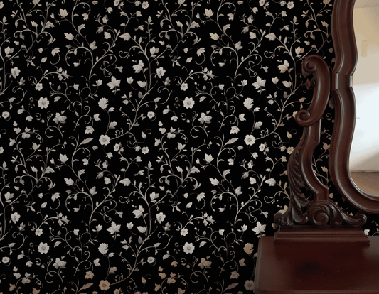 Monochrome Tendrils Wallpaper