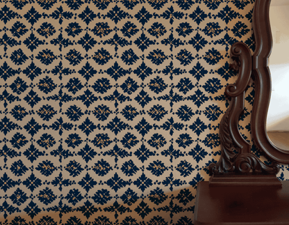 Azure Trellis Wallpaper