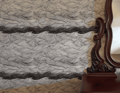 Undulating Monochrome Wallpaper