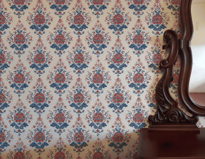 Claret Damask Wallpaper
