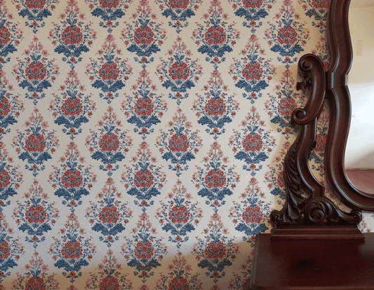 Claret Damask Wallpaper