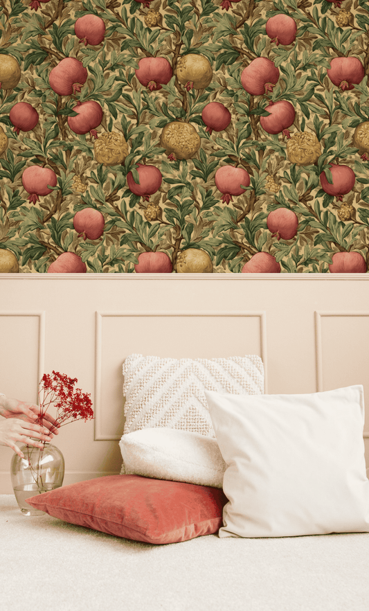 Rosaline Pomegranate Wallpaper