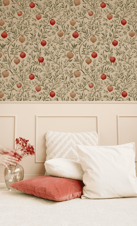 Earthy Pomegranate Wallpaper