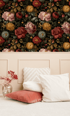 Painted Bouquet Wallpaper