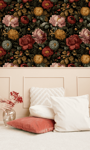 Painted Bouquet Wallpaper