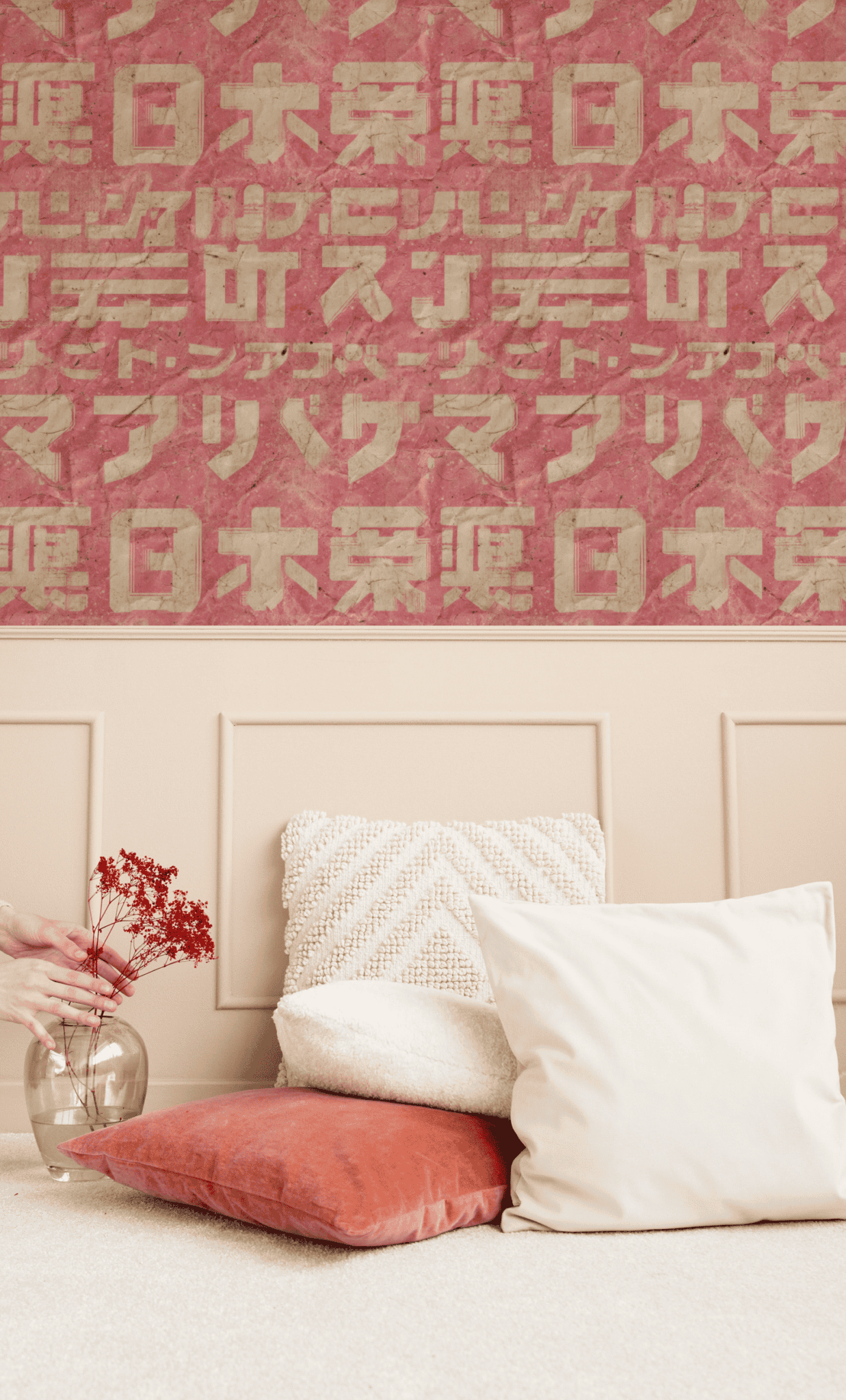 Crumpled Rosaline Wallpaper