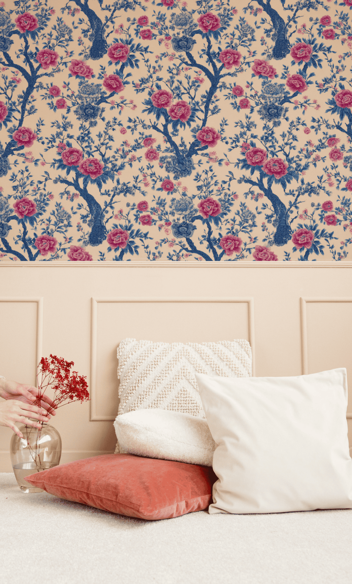 Roseate Porcelain Wallpaper
