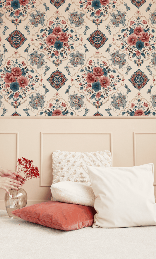 Rouge Arabesque Wallpaper