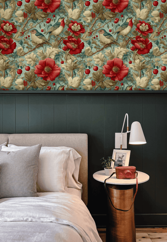 Burgundy Bloom Wallpaper