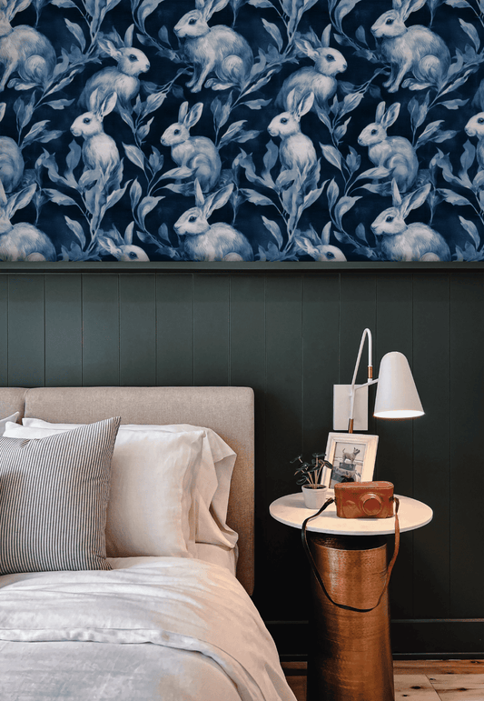 Denim Rabbit Wallpaper