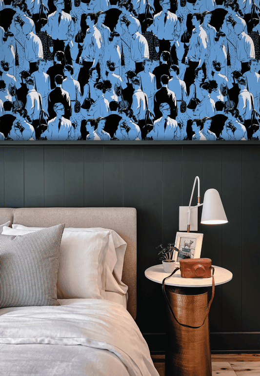 Indigo Crowd Wallpaper