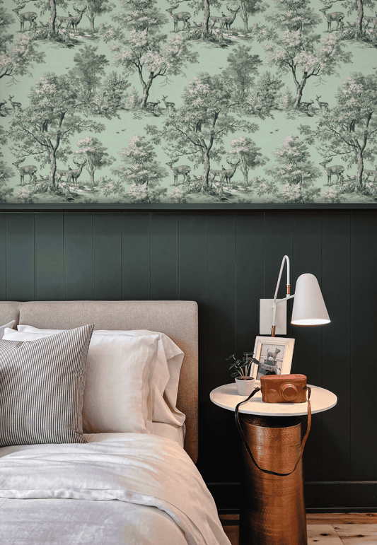 Verdant Toile Wallpaper
