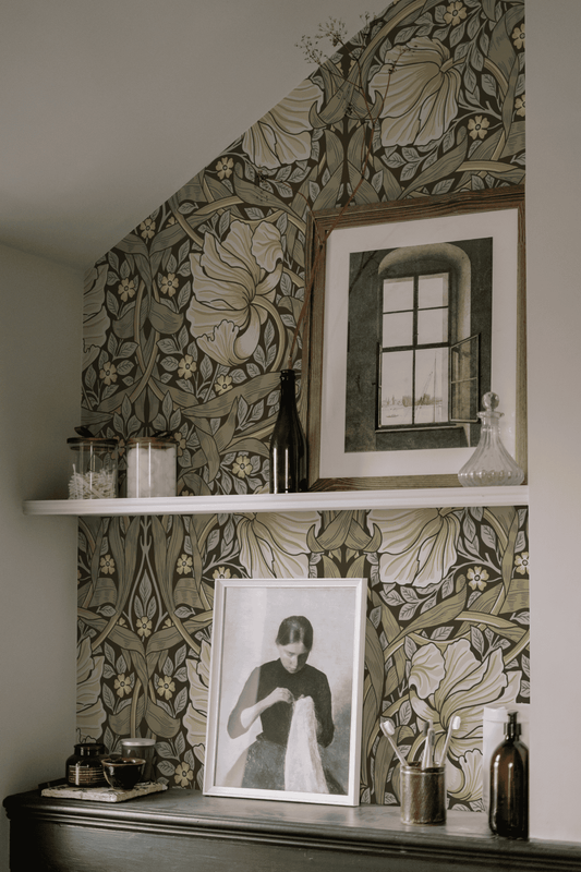 William Morris Pimpernel Green Wallpaper