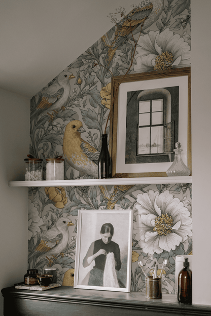 Silver Songbird Wallpaper