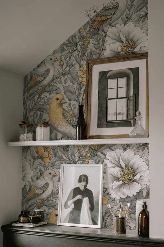 Silver Songbird Wallpaper