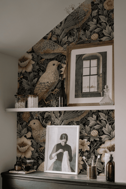 Autumnal Sparrow Wallpaper