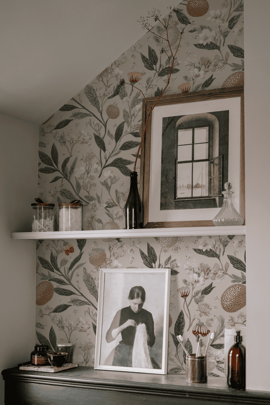 Beige Honeycomb Wallpaper