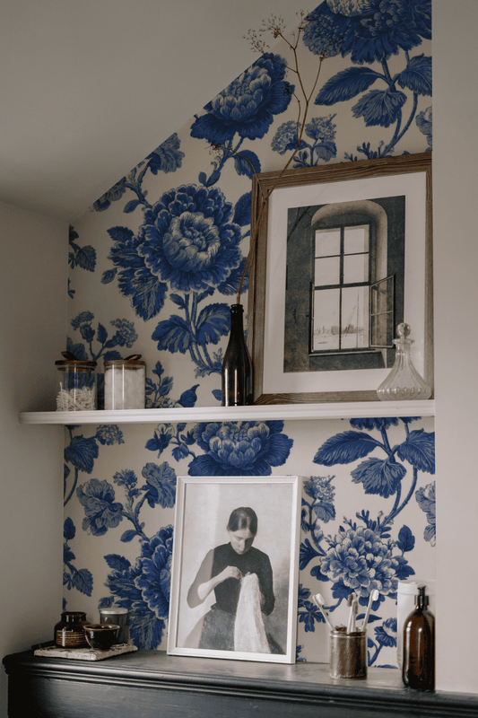 Cobalt Blossom Wallpaper