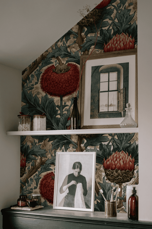 Thistle Crimson Wallpaper