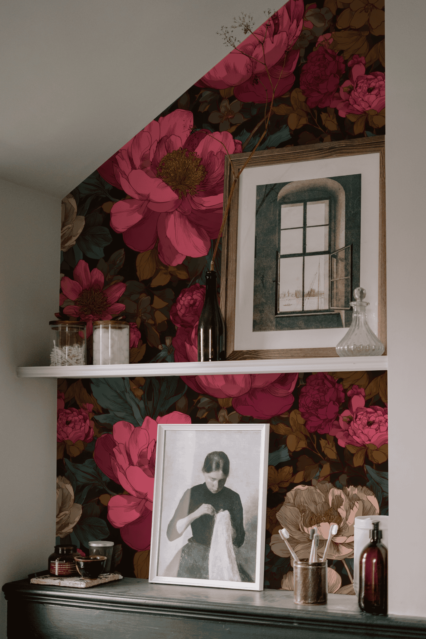 Faded Peony Wallpaper