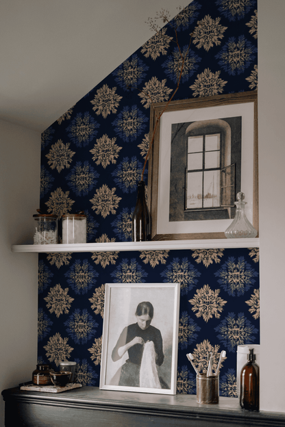 Damask Bloom Wallpaper