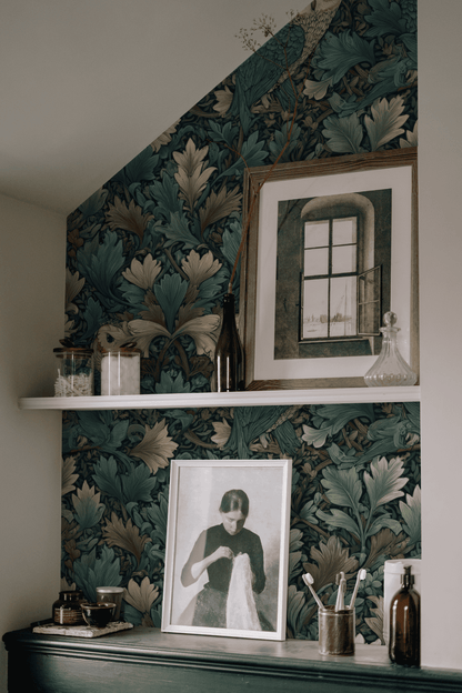 Teal Verdant Wallpaper