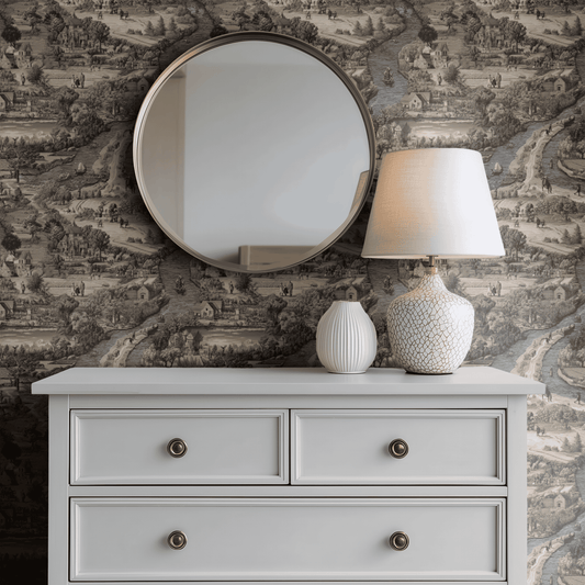 Vintage Toile Wallpaper