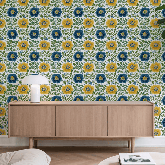 Golden Cobalt Wallpaper