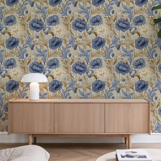 Denim Clover Wallpaper