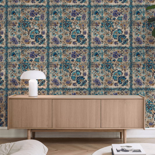 Cobalt Filigree Wallpaper