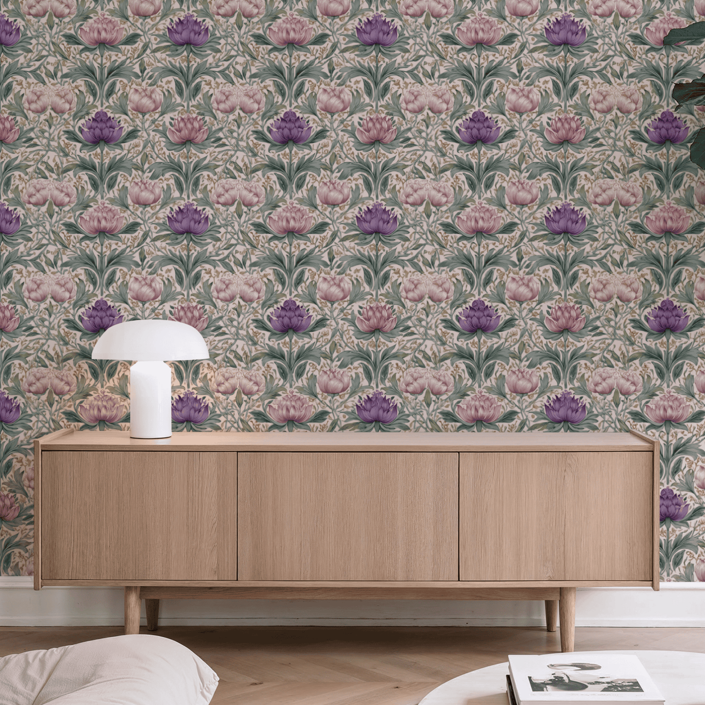 Lilac Verdure Wallpaper