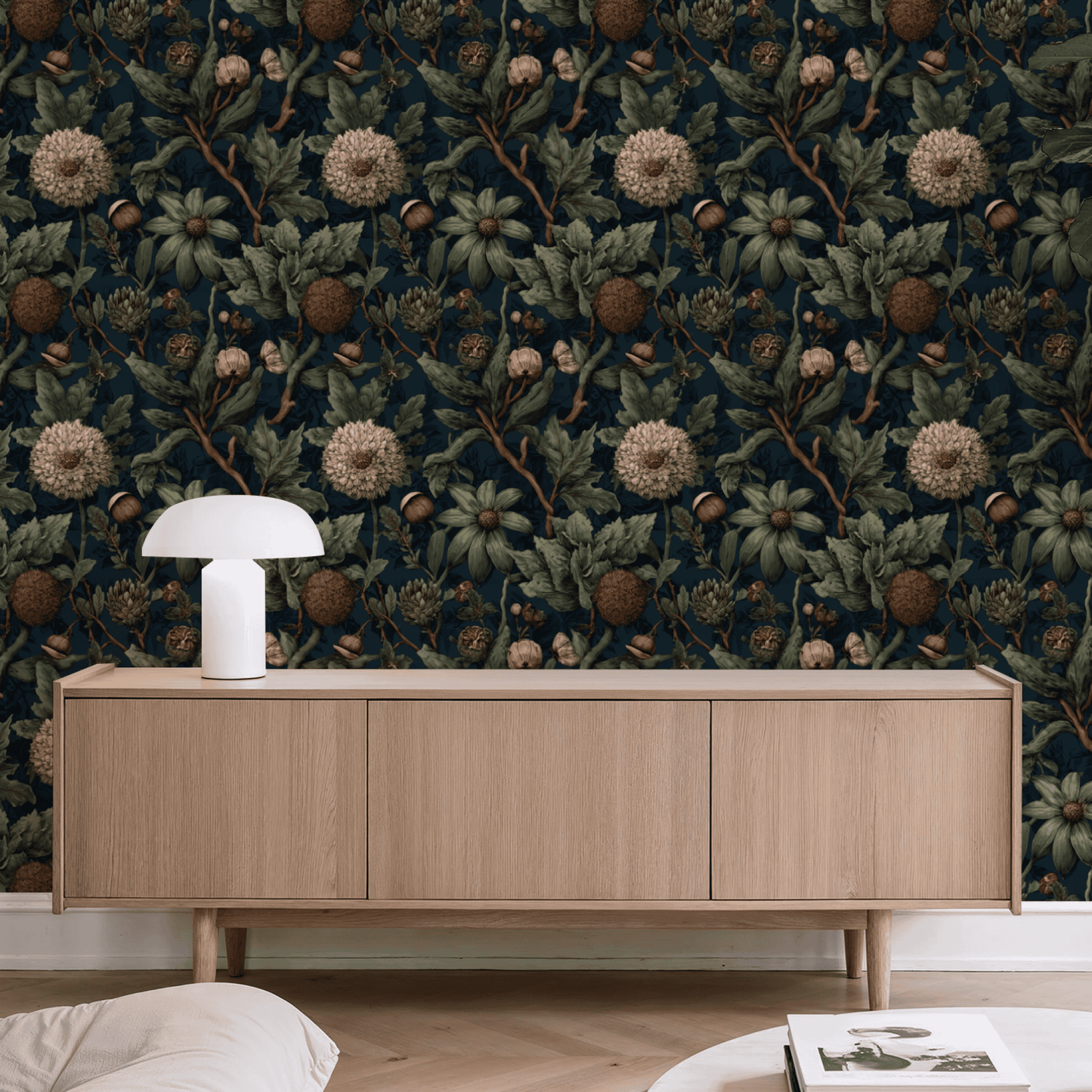 Olive Etched Wallpaper