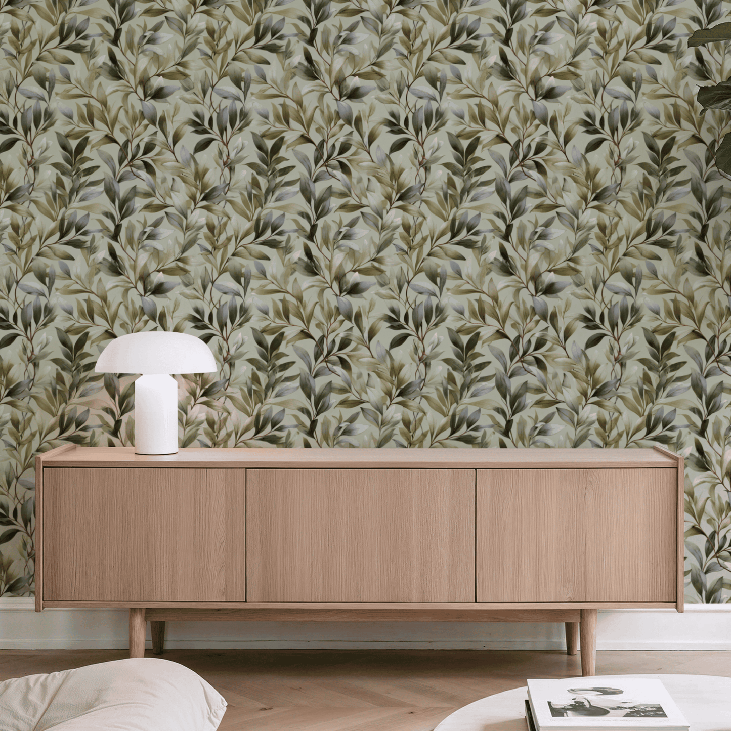 Olive Foliage Wallpaper