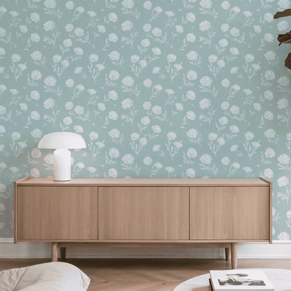 Powderpuff Posies Wallpaper