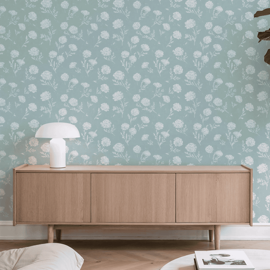 Powderpuff Posies Wallpaper