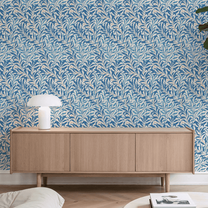 William Morris Willow Bough Blue Wallpaper