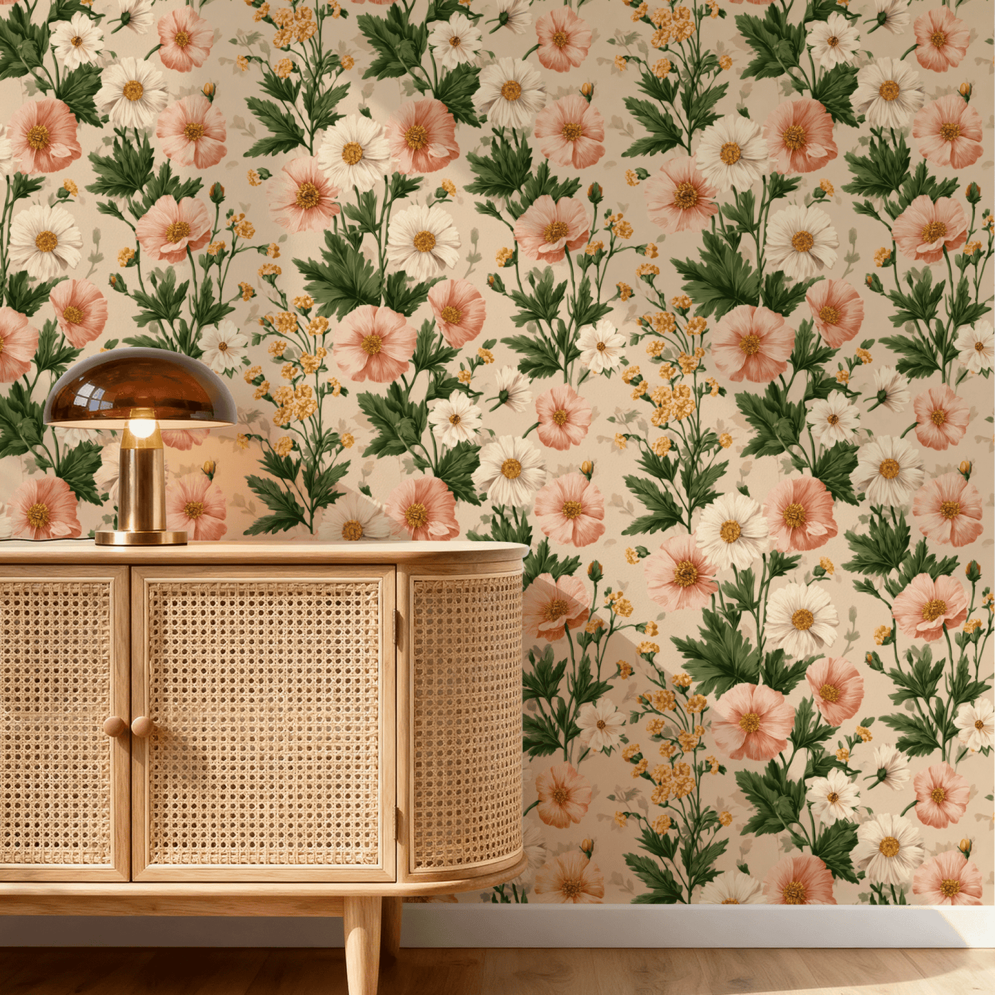 Peach Daisy Wallpaper