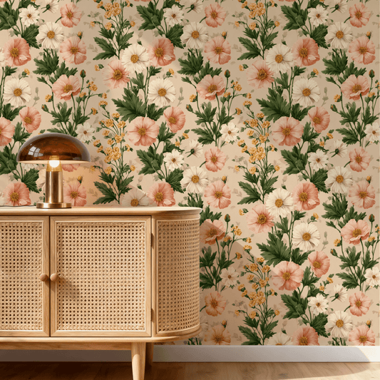 Peach Daisy Wallpaper